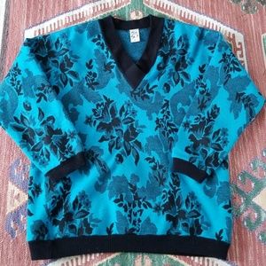 Vintage Vneck Knit Sweater